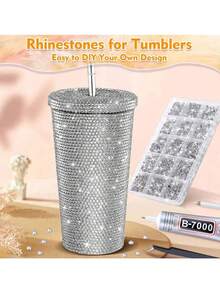 1000/12000pcs Silver Transparent 2-6mm 5 Sizes Mixed Rhinestone Set, Suitable For Handicrafts, Clothing, Shoes, Shirts, Jewelry Decoration, Shiny Flat Back Crystal Gemstones - Multicolor - View 3