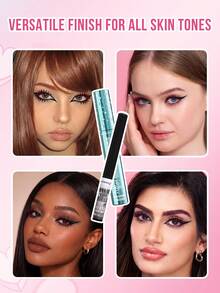 MISSLYN 2pcs Eye Makeup Set, Waterproof & Smudge-Proof, Shiny & Long-Lasting, Volumizing Effect, Double-Sided Silicone Brush, One-Stroke Complete Look, Suitable For Teens, Beginners, Makeup Enthusiasts, Perfect For Back To School And Commuting - #Set 1 - View 8