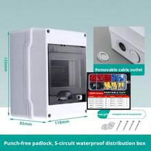 1pc Weatherproof Flame Retardant Socket Protection Box With Socket Cover, Includes Wiring Accessories And Mounting Screws. Suitable For Outdoor Patio Garden Farm - No-drill Hanging Lock Version - View 15