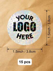 Custom Round Logo Stickers For Business, Personalized Crached Window Holographic Circle Sticker Label For Business Logo , Customized Waterproof Stickers With Image And Text. Custom Sticker For Business Logo, Bakery - Crushed Glass Laser - View 15