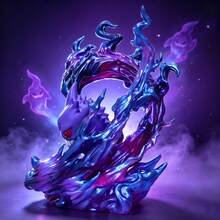 1pc Themed Geng Gui Collectible Figurines, Purple Smoke Special Effects Decorative Models, Finely Painted Desktop Ornaments, Home Office Displays, Exclusive Collection Gifts For Anime Enthusiasts, And Exquisite Gift Boxes - one-size - View 4
