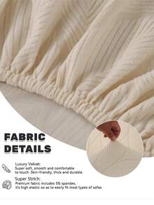 1pc All-Season Minimalist Full Coverage Universal One-Piece Sofa Cover, Anti-Pilling, Removable, Machine Washable, Dust-Proof, Non-Slip, All-In-One Sofa Slipcover - Beige - View 6