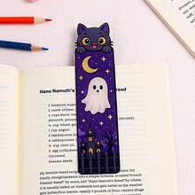 Fun Halloween‑Themed Cat‑Shaped Acrylic Bookmarks, Creative And Cute Vampire, Mummy And Ghost Cat Page Markers, Reading Decorative Accessories, Perfect Halloween Gifts For Cat Lovers And Book Lovers - One Size Fits All - View 6