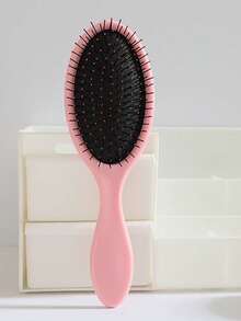 1pc Boar Bristle Hair Brush, Smooth & Shiny, Suitable For Oily Hair And Slicked Back Hairstyles, Can Curl And Straighten, Natural Bristles, Unisex, Suitable For All Hair Types - Multicolor - View 8