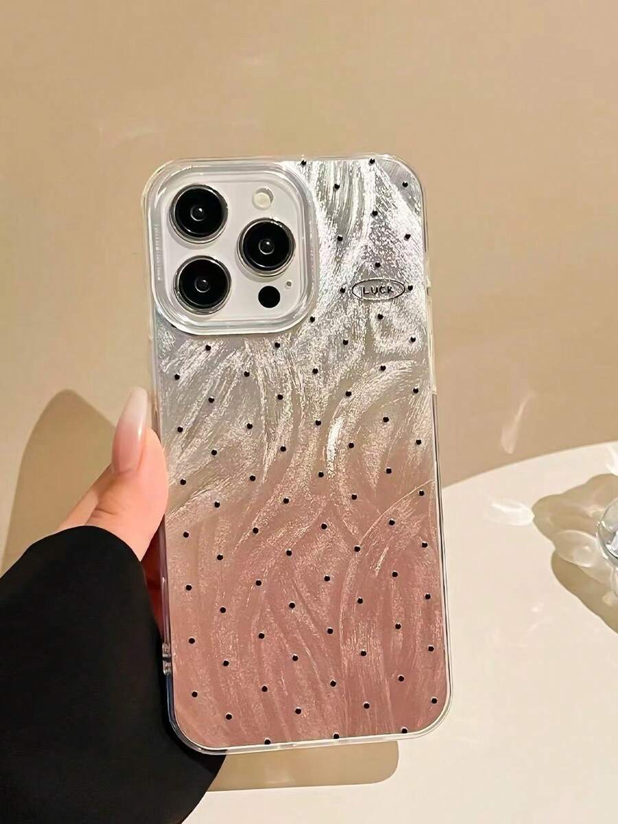 1件 TPU 羽毛線亮片波點漸層防震手機殼 極簡風，適用於 iPhone X XR XS Max 11 12 13 13 Pro 13 Pro Max 14 Pro Max 15 15 Pro 15 Plus 15 Pro Max 16 16 Pro 16 Plus 16 Pro Max 17 17 Air 17 Pro 17 Pro Max 18 Pro 18 Pro Max 系列