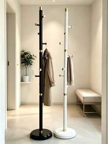 1 Pc Floor‑Standing Coat Rack, Random Color Shipment, Vertical Structure With Multiple Hooks, Stable Base For Hanging Coats, Bags, Hats And Scarves, Suitable For Entryways, Doorways, Bedrooms And Cloakrooms For Storage - [Upgraded Thickened Version] - View 3
