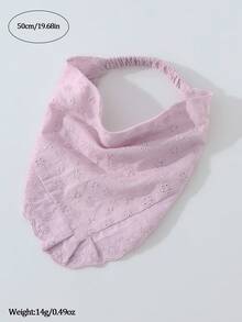 1件原創花卉圖案刺繡捲邊女用髮帶，適合日常與度假使用 - 芋泥紫 - 查看 5