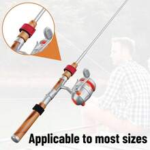 6pcs Elastic Fishing Rod Straps, Easy To Fasten And Reusable - Multicolor - View 5