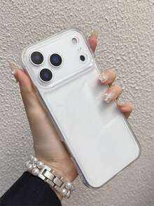Minimalist Transparent Tactile Phone Case, Compatible With IPhone 17 Pro Max, 17 Pro, 17, 16, 15, 14 Plus, 13 Pro Max, Soft Transparent Back Cover Compatible With IPhone 18 Pro Max, 18 Pro Phone Case - Clear - View 3