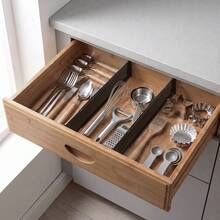 4/8/10/12/16pcs Adjustable Drawer Dividers, Free Combination Storage Baffles, Suitable For Kitchen, Bathroom, Desk And More - View 1