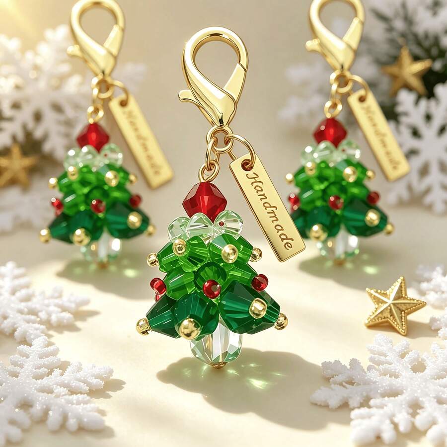 5pcs Christmas Keychain Pendant, Unique Thank You Gift, Memorial Gift, Friendship Gift, Cute Gift Accessory For Coin Purse, Backpack And Car Key. Christmas Gift, Christmas Party Decoration Gift, Memorial Gift - View 1