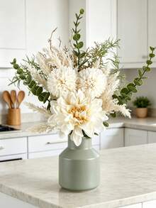 Artificial Flowers Bouquet Fake Eucalyptus Plants For Home Decor Silk Flower Arrangements Indoor Dining Coffee Table Decor For Living Room Wedding Party Decoration (Vase Not Included) - Multicolor - View 6