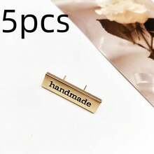 10pcs Handmade Metal Labels - Rectangular Alloy Labels With "Handmade" Design, Suitable For DIY Crafts, Gifts, Bags, Shoes - Sewing Accessories, Patches, Crochet, Multi-Purpose, Sewing Accessories And Tools, DIY Wallet Making - Multicolor - View 6