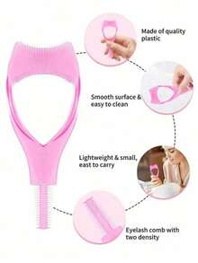 15/10/5/2/1pc, 3-In-1 Mascara Applicator, Mascara Protection Tool, Eyelash Assistant Device, 1 Reusable Makeup Helper, Assistant Device Suitable For Beginners To Perfectly Apply Eyelashes And Eyeliner, Create Natural Non-Clumping Eyelashes, Mascara Protection Cover Applicator, With Eyelash Separator And Eyelash Tweezers, Suitable For Girls. - Multicolor - View 6