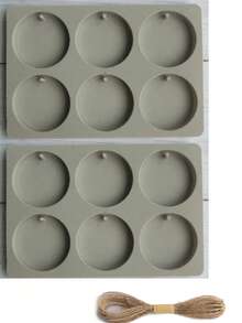6-Cavity Round Label-Shaped Silicone Mold, Aromatherapy Tablet Making, Resin Pendant Soap Handmade Perfume Mold - Multicolor - View 14
