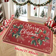 1/2/3pcs Christmas Theme Kitchen Rug, Flannel Kitchen Rug, Comfortable Soft Absorbent Non-Slip Machine Washable With Non-Slip Backing, Suitable For Multiple Scenes: Entrance, Living Room, Bedroom, Kitchen, Dining Room, Bathroom, Laundry Room, Hallway, Christmas Holiday Home Decor Floor Mat - Multicolor - View 13