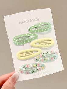 60/36/24/12 Pcs Multi-Color Printed Hair Clips Set, Cute Y2K Hair Accessories, Sweet Patterned Hair Clips For Girls & Women, Daily Wear&Party - Multicolor - View 7