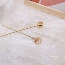 4pcs/2pcs Solid Color Bohemian Minimalist Modern Circular Bead Metal Hair Sticks For Women, Cool Elegant Updo Hair Pins, Daily Hair Clips, Headwear Hair Accessories, Suitable For All Seasons - Multicolor - View 5