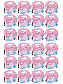 Disney 12/24pcs Anime Theme Party Gift Boxes, Frozen Princess Anna Elsa Cartoon Character Pattern, Party Holiday Birthday Decoration, Candy Portable Paper Gift Boxes - Multicolor - View 11