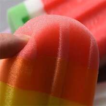 1 pc Spons Mandi Bentuk Es Krim Pelangi, Spons Pembersih Super Menyerap Mudah Berbusa dengan Desain Tali Gantung untuk Mudah Dibawa, Isi Hadiah, Hadiah Natal - Beraneka warna - View 5