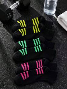 1/3 Pasang Kaos Kaki Olahraga Profesional Unisex, Kaos Kaki Lari Maraton dengan Sol Handuk, Sol Tebal, Peredam Guncangan - MultiWarna - View 6