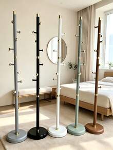 1 Pc Floor‑Standing Coat Rack, Random Color Shipment, Vertical Structure With Multiple Hooks, Stable Base For Hanging Coats, Bags, Hats And Scarves, Suitable For Entryways, Doorways, Bedrooms And Cloakrooms For Storage - [Upgraded Thickened Version] - View 2