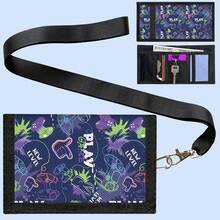 1pc Cool Cartoon Game Console Tri-Fold Youth Wallet, Neck Hanging Wallet, Gift For Boys And Girls Suitable For Daily Use - Multicolor - View 1