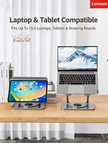 Lenovo W6Pro Rotating Laptop Stand, 360° Swivel Base, Stepless Height Adjustable Carbon Steel Computer Stand, Universal Bracket For Home Office Laptop And Tablet - View 6