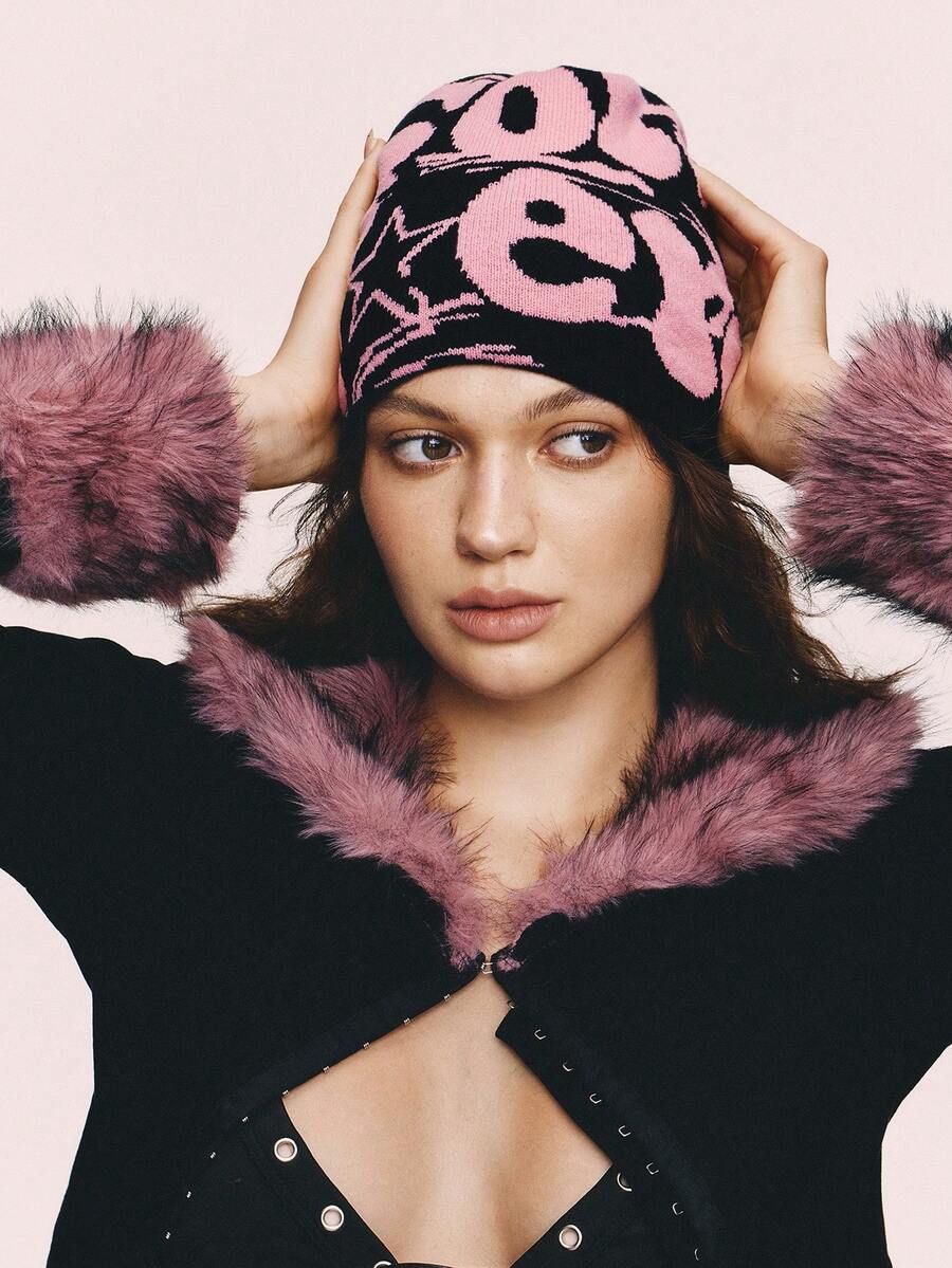 Popjeli Fashion Casual Street Dancing Hip Hop Beanie Women Winter Knitted Cap - Multicolor - View 1