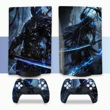 Gothic Dark Fantasy Warrior Theme Sticker Kit, Compatible With PS5 Disc Edition Console And Dual Controllers, High-Quality Vinyl Film, Scratch-Resistant, Waterproof, Easy To Remove Without Residue - View 6