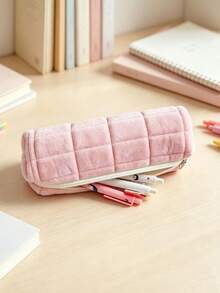 1 buah Tempat Pensil, Tas Kosmetik, Tas Perlengkapan Mandi Berbentuk Bantal Bordir Kustom, Kapasitas Besar - Hadiah Pernikahan yang Dipersonalisasi, Hadiah Unik untuknya, Hadiah Balasan untuk Pengiring Pengantin - MultiWarna - View 4