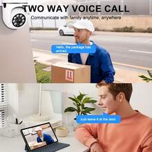 2 buah Kamera Keamanan Rumah WiFi Nirkabel Full HD 1080P, PTZ Pan Tilt Zoom, Penglihatan Malam Berwarna, Mendukung Audio Dua Arah dan Deteksi Gerakan, Kompatibel dengan Smartphone, Ditenagai USB, Cocok untuk Keamanan Rumah, Pengoperasian Cerdas Jarak Jauh melalui Aplikasi untuk Melihat Secara Real-Time, Penyimpanan Kartu TF, Penyimpanan Cloud - Putih - View 9