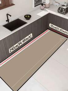 1pc Cute Cat Line Pattern Kitchen Mat, 3.5mm Soft Rubber Material, Absorbent And Easy To Clean, Suitable For Hallway, Bathroom, Living Room, Outdoor Door Mat And Toilet, All Year Round, Suitable For Various Holidays - Multicolor - View 15