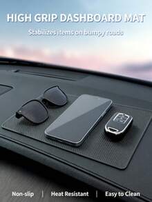 1 buah Alas Anti Selip Mobil PVC, Bahan PVC Lembut Tahan Panas, Desain Minimalis dan Praktis, Cocok untuk Dashboard untuk Menempatkan Ponsel, Diffuser Aromaterapi, atau Dekorasi Kecil, Mencegah Barang Tergelincir dan Bergeser - A - View 5
