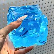 Tachimi 1pc Large Transparent Cheese Squishy Toy Stress Relief Calming Fidget With Soft Jelly Feel For Office Home School Travel Party Gift Birthday Easter Christmas Random Style & Packaging - Multicolor - View 1