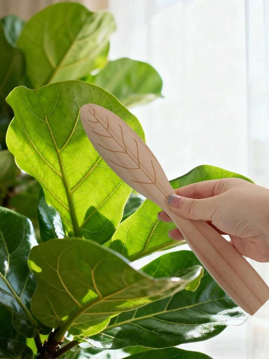 1/2pcs Handheld Leaf Cleaning Brush, Efficient Dust Removal Tool, Suitable For Indoor And Outdoor Plants, Portable Ergonomic Design - Multicolor - View 1