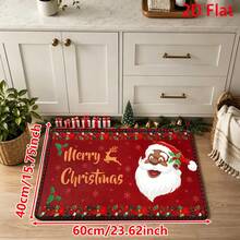 1/2/3pcs Christmas Theme Kitchen Rug, Flannel Kitchen Rug Comfortable Soft Absorbent Non-Slip Machine Washable With Backing Multi-Functional Home Floor Mat Suitable For Doorway Living Room Bedroom Kitchen Dining Room Bathroom Laundry Room Patio Entryway Holiday Christmas Decor Mat - Multicolor - View 13