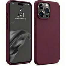 Case Compatible With Iphone 13 14 15, [Military-Grade Shock Protection] Silicone Case With Soft, Scratch-Resistant Microfiber Lining Case Compatible With Iphone 16 Pro Max 17 Pro Max XS Max XR 7 8 Plus SE2022 6s 6s Plus 12 Mini 11 - Plum - View 9