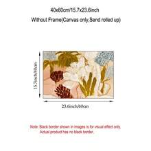 1pc Horizontal Abstract Botanical Canvas Wall Art Textured Tropical Palm Tree Oil Painting Unframed Boho Plant Poster Landscape Wall Decor Picture Living Room Bedroom Home Decor - Pattern - View 11