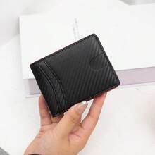 1pc Unisex Wallet, Multi-Color Cool Carbon Fiber Texture Wear-Resistant Microfiber Leather Men's Short Bifold Wallet, Built-In RFID Anti-Theft Anti-Demagnetization Protection Layer, Multiple Card Slots With Transparent Photo Window, Can Store Cash, Bank Cards, ID Cards And Other Documents, Foldable Design Anti-Scratch Wear-Resistant And Deformation-Resistant, Suitable For Business And Casual Use, Ideal For Men's Commuting, Business Travel And Daily Carry, Practical Coin And Card Holder Gift - Multicolor - View 8