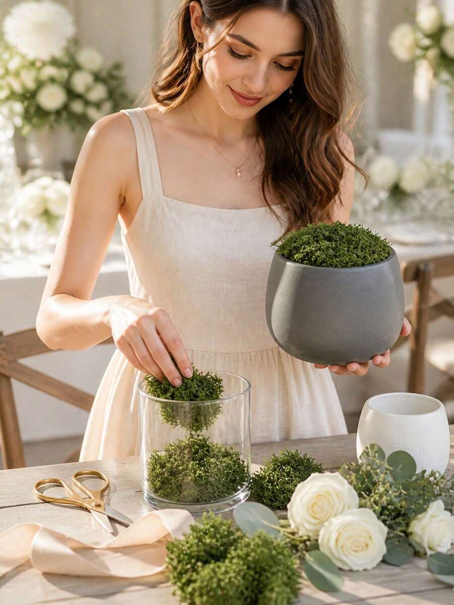 30g/5g Artificial Moss Decor - Realistic Greenery, DIY Miniature Landscape Lawn, Suitable For Miniature Landscapes, Window Decor And Design Layouts, Simulated Moss Miniature Landscape Arrangement, Moss Flower Pots, Moss Ground Cover, Moss Decorations, Simulated Moss - Multicolor - View 1