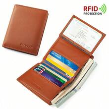 Minimalist Genuine Leather Wallet RFID Blocking Credit Card Holder Unisex Mini Wallet,Wallets For Man - Multicolor - View 3