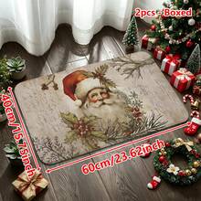 1/2/3pcs Christmas Theme Kitchen Rugs, Flannel Kitchen Rugs, Comfortable Soft Absorbent Non-Slip Machine Washable With Non-Slip Backing, Multi-Functional Home Floor Mats For Entrance, Living Room, Bedroom, Kitchen, Dining Room, Bathroom, Laundry Room, Patio, Hallway, Christmas Holiday Decoration Home Decor - Multicolor - View 11