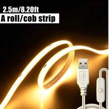 USB Powered LED Strip Light, White & Warm White Selectable Flexible Self‑Adhesive LED Tape, Multiple Lengths Available, Indoor Ambient Lighting For TV Backlight, Bedroom, Cabinet Home Decoration - Multicolor - View 11