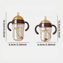 240ml/300ml Wide Neck PPSU Baby Bottle With Replacement Straw,2-In-1 Use Feeding Bottle, Straw Water Bottle With Handle And Gift Box - Multicolor - View 12