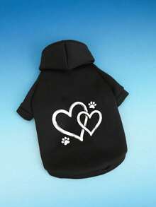 1pc Dog Clothes Autumn/Winter Chihuahua Teddy Small Dog Puppy Pet Sweatshirt Ragdoll Blue Cat Kitten With Sleeves Anti-Shedding - Black - View 7