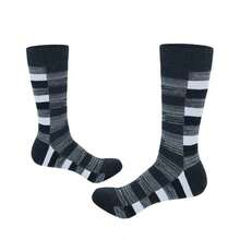 5 Pairs Men's Plus Size Mid-Calf Socks, Autumn/Winter Retro Striped Colorblock Sports Socks - Multicolor - View 6