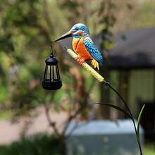 Kingfisher Shaped Solar Garden Light Creative Bird Lantern Yard Decor Outdoor Glowing Atmosphere Light Auto On - Bird Lantern - View 6