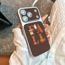 1pc TPU Material Halloween Autumn Bear Pattern Phone Case Suitable For Apple 17promax/17/16promax/15/13/12/11 Large Window Skin Full Coverage Anti-Drop Soft Shell Phone Protective Cover - Silver - View 4