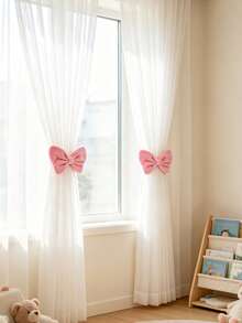 1pc Bow Curtain Tie Back, Suitable For Children's Room, Nursery, Newborn Essentials - Multicolor - View 8